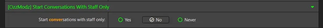 [5318.cm] [OzzModz] Start Conversations With Staff Only
