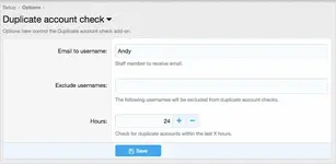 [5318.cm] Andy Duplicate account check