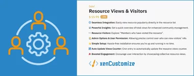 [5318.cm] [XenCustomize] Resource Views & Visitors